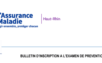 Bulletin d’inscription à l’examen de prévention en santé 